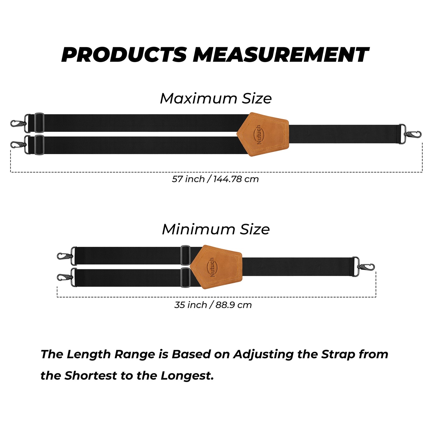 NUTUCH Black Suspender for Men | Heavy Duty adjustable Dress Suspender | Snap Hooks for Belt Loop | Men Suspender for Jeans | Y Style | Men Fashion | NT-652-S