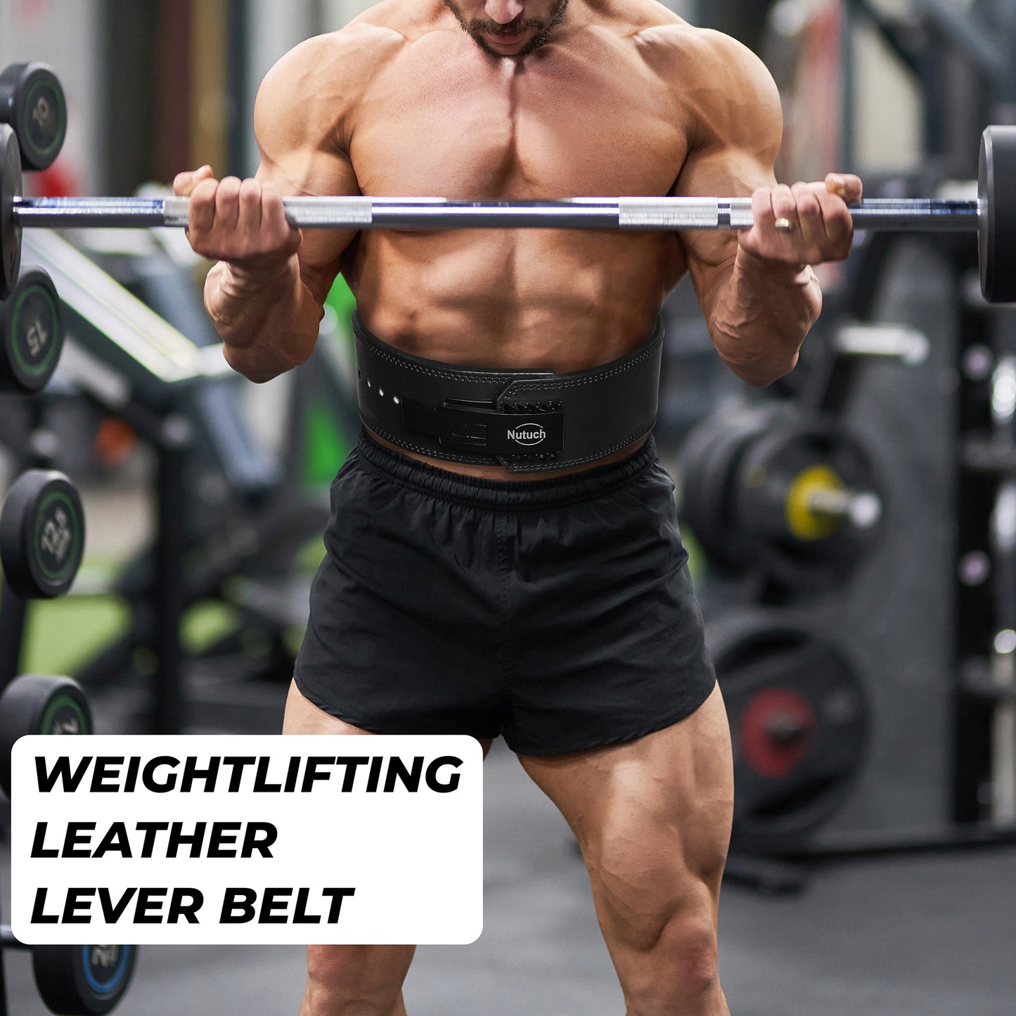 NUTUCH Genuine Leather Lever Weight Lifting Belt | 10 mm | Gym Belts | Weightlifting Belts for Men and Women | Powerlifting Belt