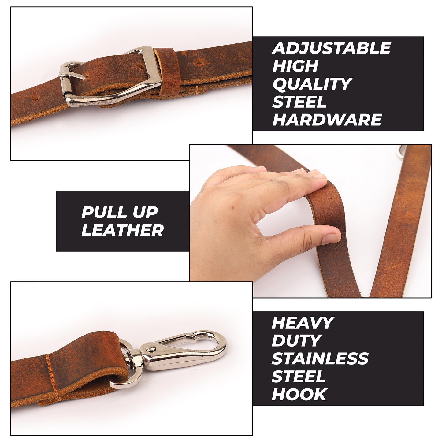 NUTUCH Grain Buffalo Leather Suspender for Men | Vintage Suspenders | Leather Braces | Western Heavy Duty Dress Suspender men NT-606-S
