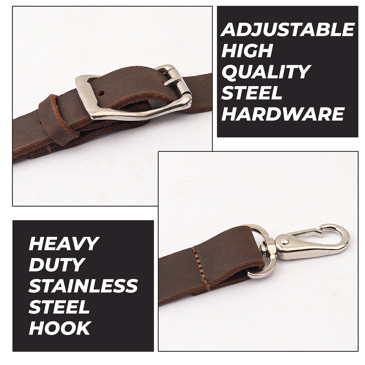 NUTUCH | Grain Buffalo Leather Suspender for Men | Vintage Suspenders | Leather Braces | Western Heavy Duty Dress Suspender men | NT-604-S