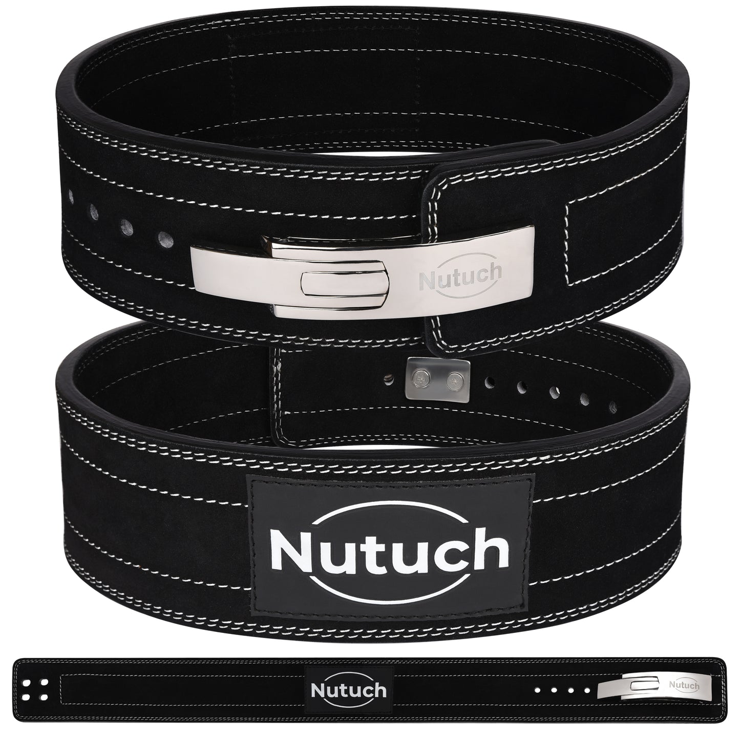 NUTUCH Genuine Leather Lever Weight Lifting Belt | 10 mm | Gym Belts | Weightlifting Belts for Men and Women | Powerlifting Belt