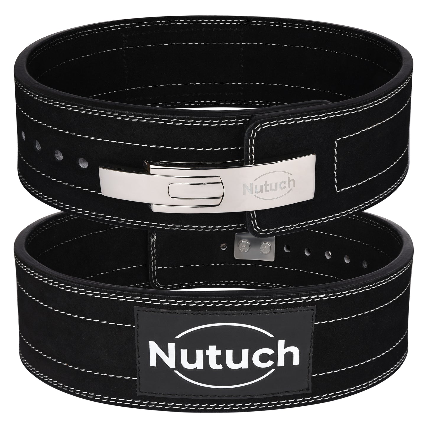 NUTUCH Genuine Leather Lever Weight Lifting Belt | 10 mm | Gym Belts | Weightlifting Belts for Men and Women | Powerlifting Belt