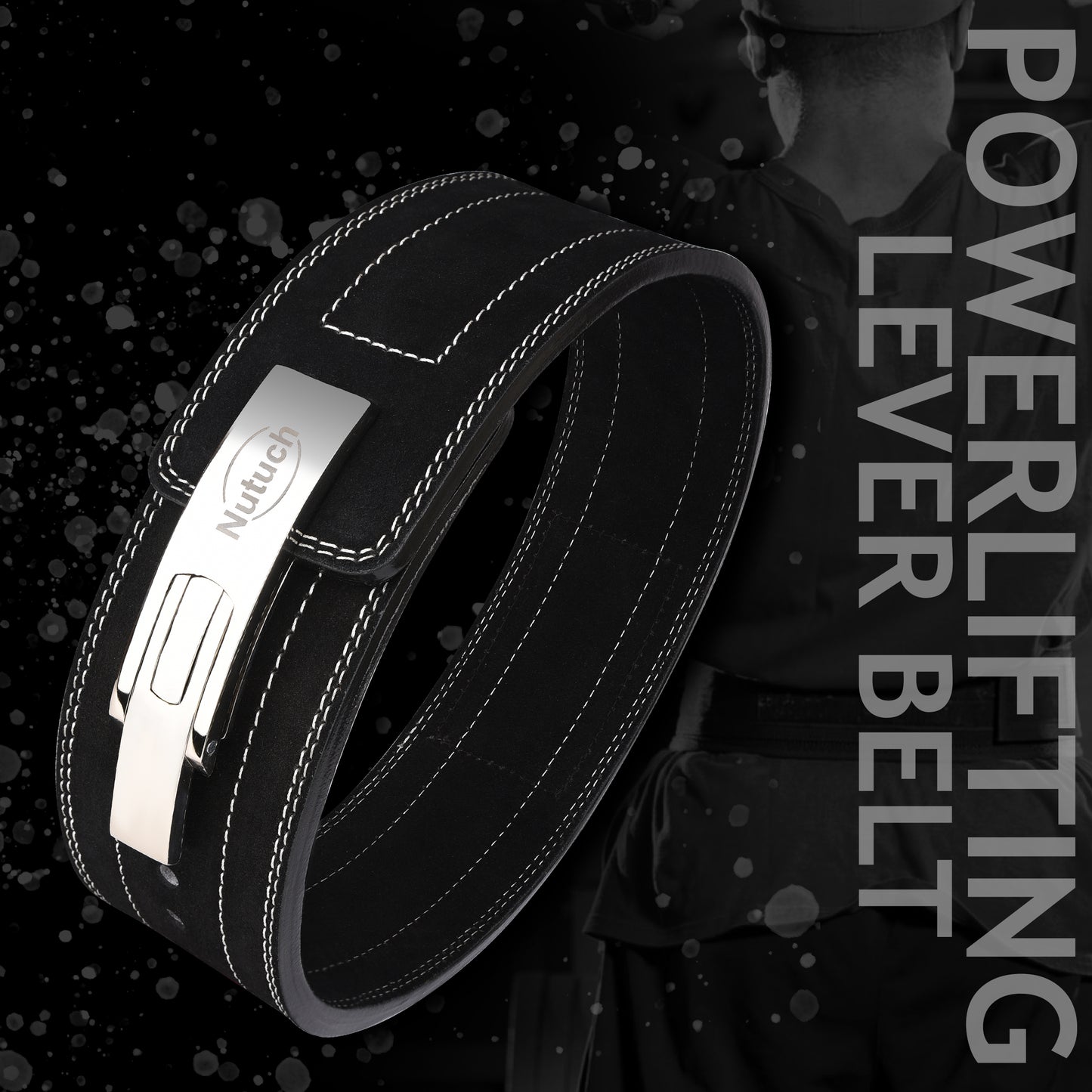 NUTUCH Genuine Leather Lever Weight Lifting Belt | 10 mm | Gym Belts | Weightlifting Belts for Men and Women | Powerlifting Belt