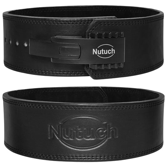 NUTUCH Genuine Leather Lever Weight Lifting Belt | 10 mm | Gym Belts | Weightlifting Belts for Men and Women | Powerlifting Belt