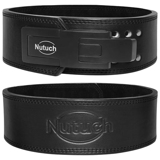 NUTUCH Genuine Leather Lever Weight Lifting Belt | 10mm | Gym Belts | Weightlifting Belts for Men and Women | Powerlifting Belt