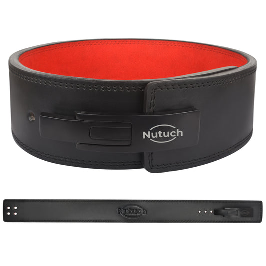 NUTUCH Genuine Leather Lever Weight Lifting Belt | 13mm | Gym Belts | Weightlifting Belts for Men and Women | Powerlifting Belt