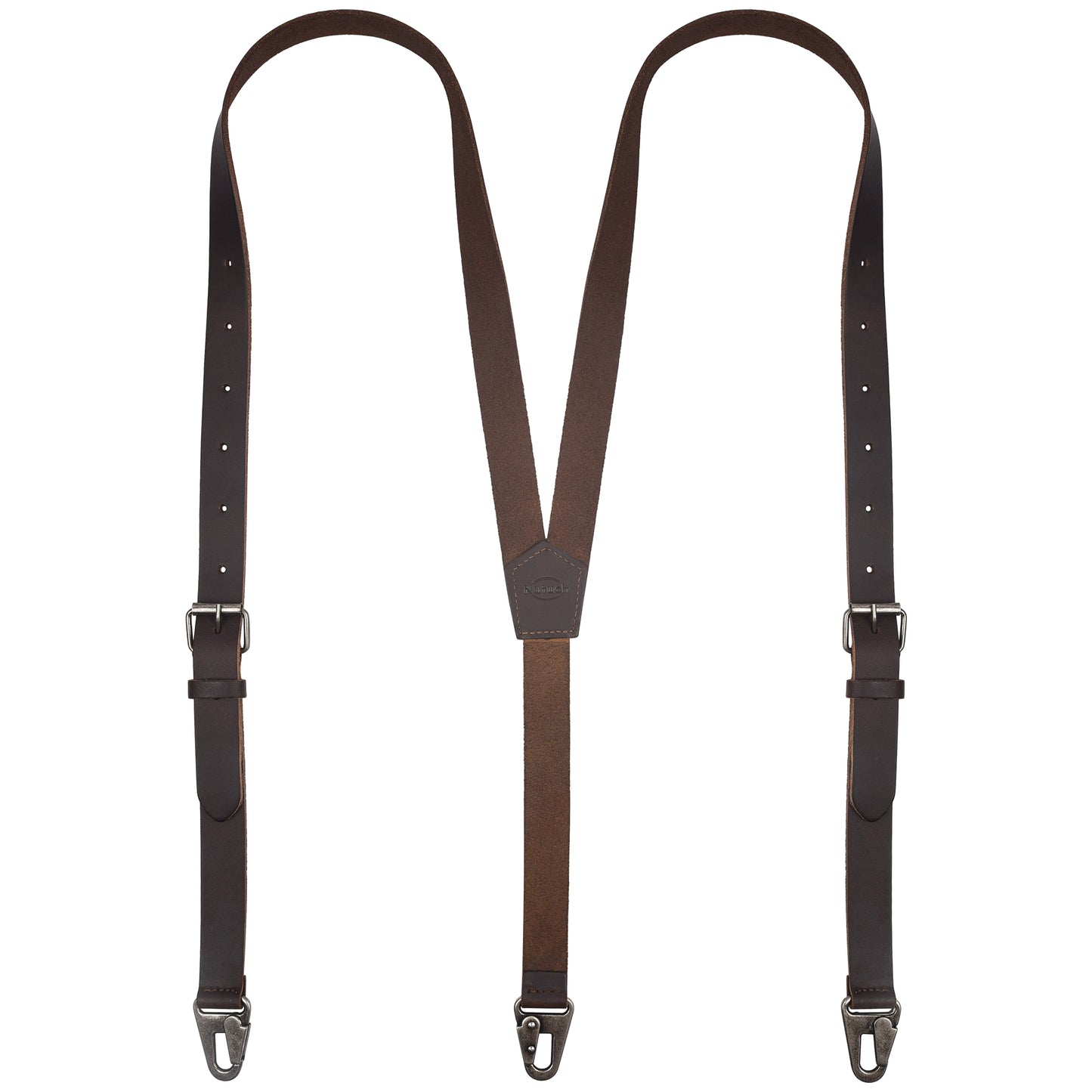 NUTUCH Full Grain Leather Suspender for Men | Vintage Fashion Suspender | Y Design Leather Suspenders | Crazy Horse Antique Look Suspender| NT-603-S