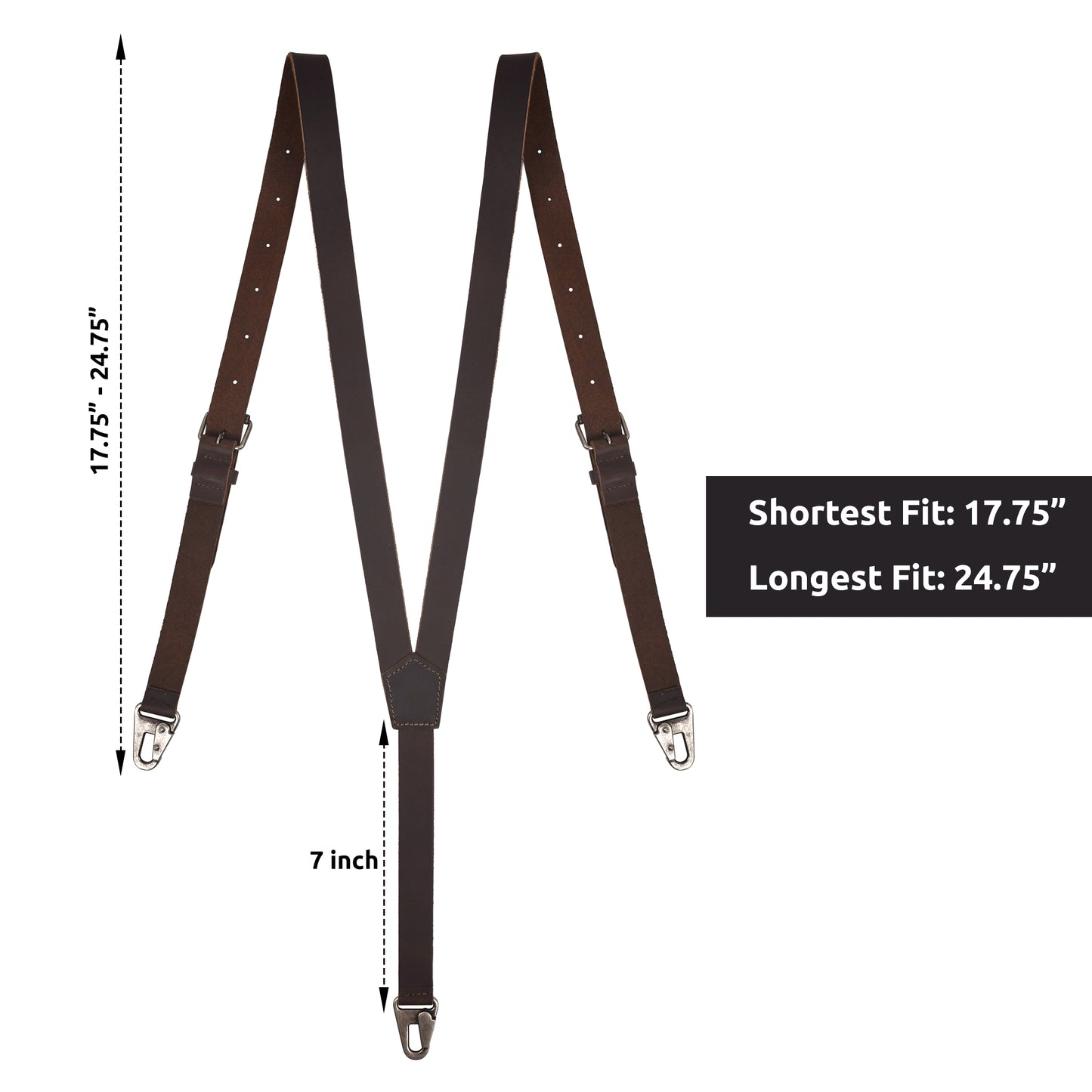 NUTUCH Full Grain Leather Suspender for Men | Vintage Fashion Suspender | Y Design Leather Suspenders | Crazy Horse Antique Look Suspender| NT-603-S