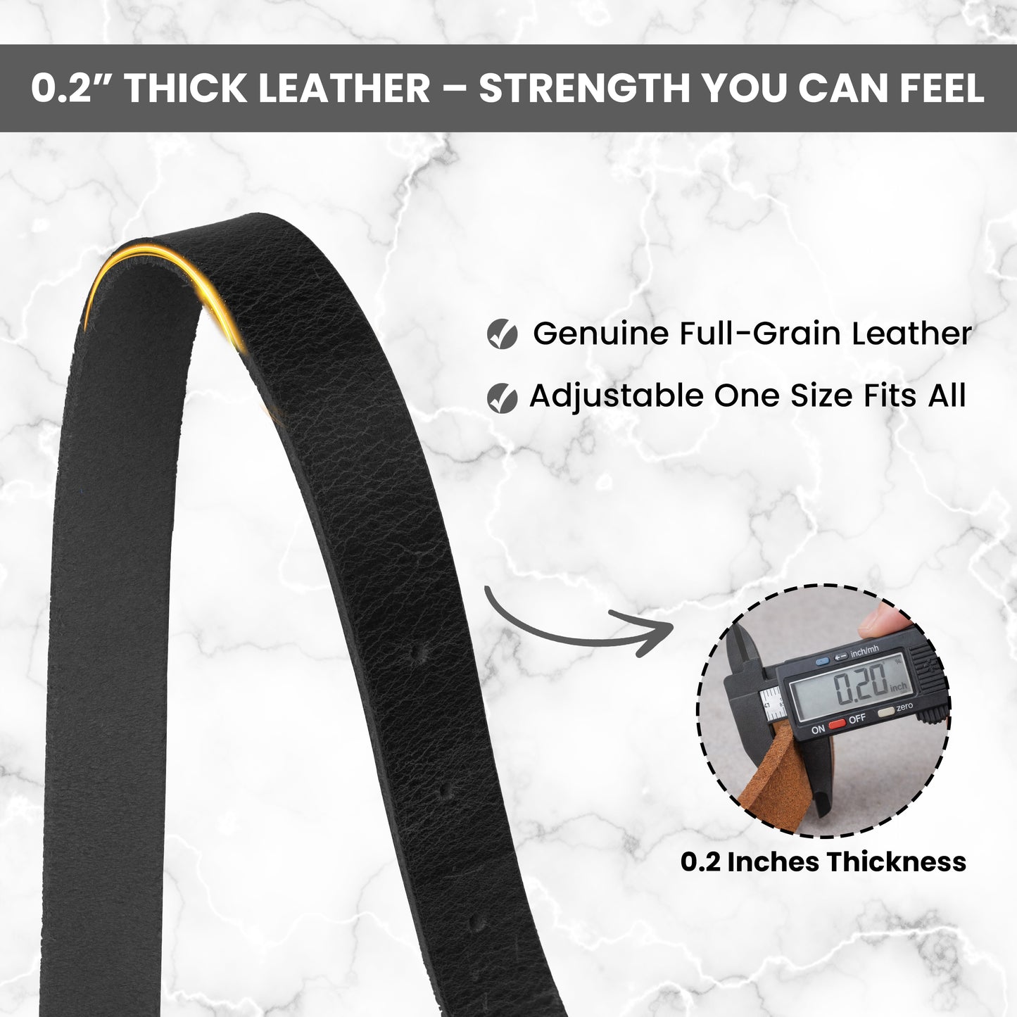 NUTUCH Grain Buffalo Leather Suspender for Men | Black Suspenders | Leather Braces | Western Heavy Duty Dress Suspender men NT-608-S