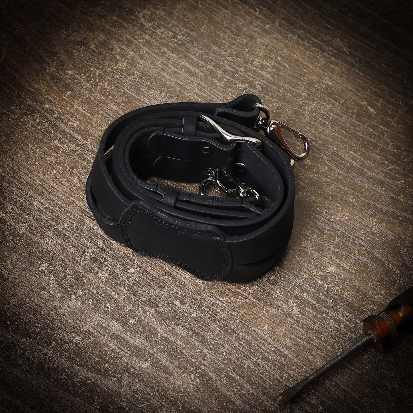 NUTUCH | Grain Buffalo Leather Suspender for Men | Black Suspenders | Leather Braces | Western Heavy Duty Dress Suspender men |  NT-605-S