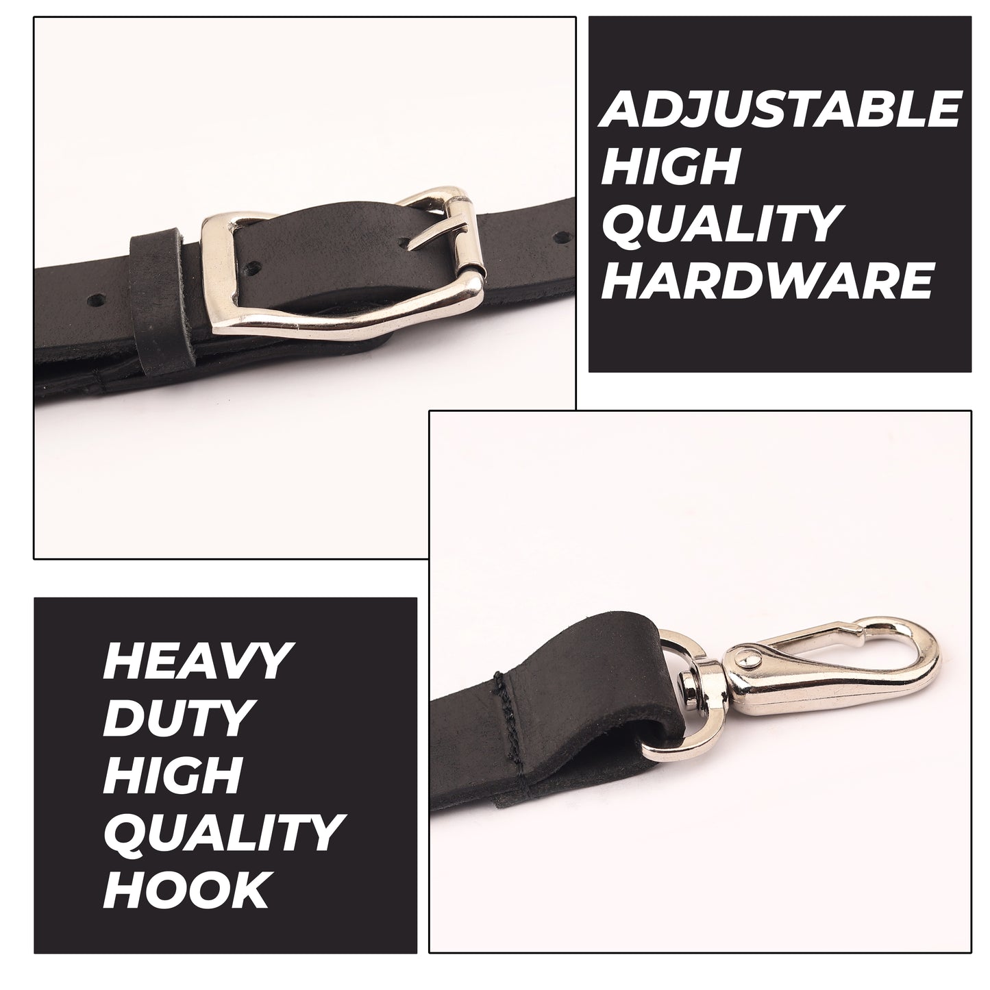 NUTUCH | Grain Buffalo Leather Suspender for Men | Black Suspenders | Leather Braces | Western Heavy Duty Dress Suspender men |  NT-605-S