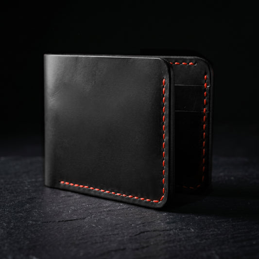 Top Grain Black Leather Wallet for Men | Handmade Bifold Wallet | Ultra Strong Stitching | Multiple Card Slots | Gift for Him | Groomsmen (Copy)