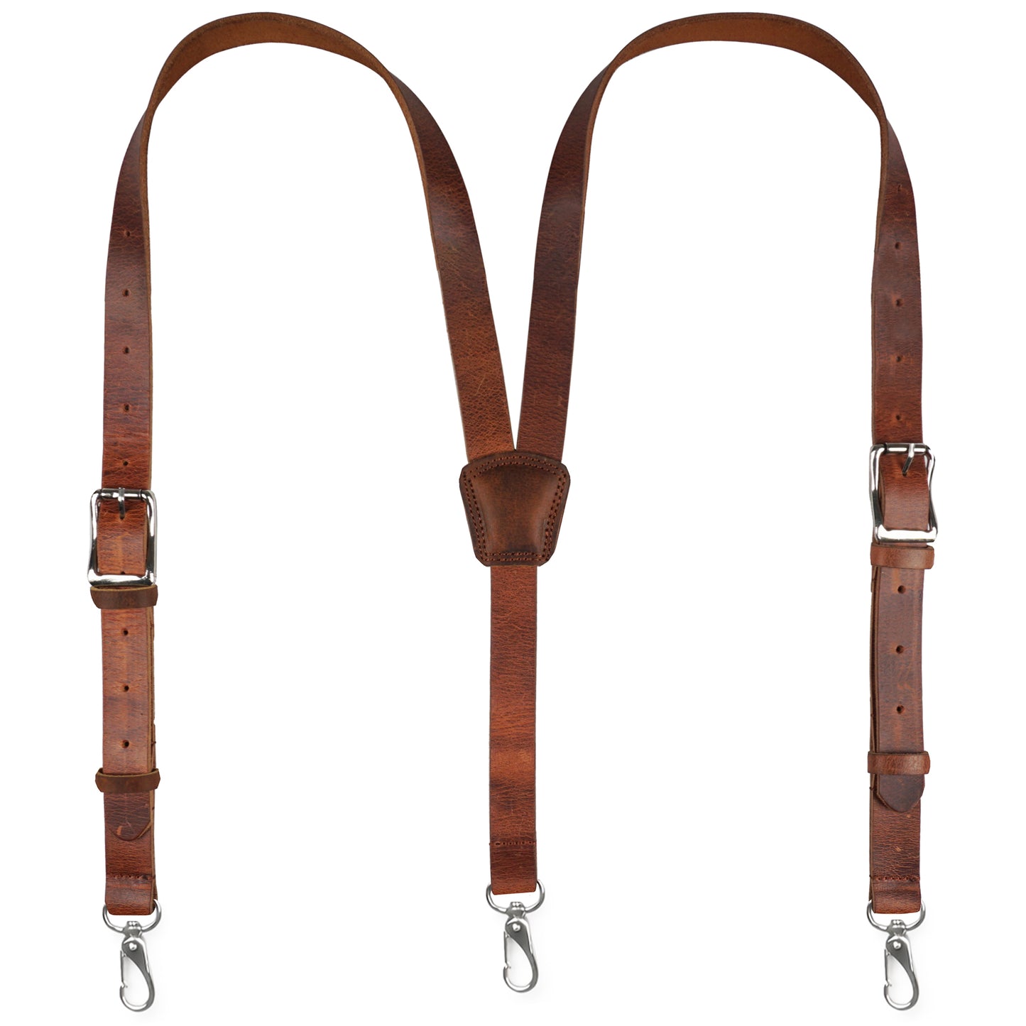 NUTUCH Grain Buffalo Leather Suspender for Men | Vintage Suspenders | Leather Braces | Western Heavy Duty Dress Suspender men NT-607-S